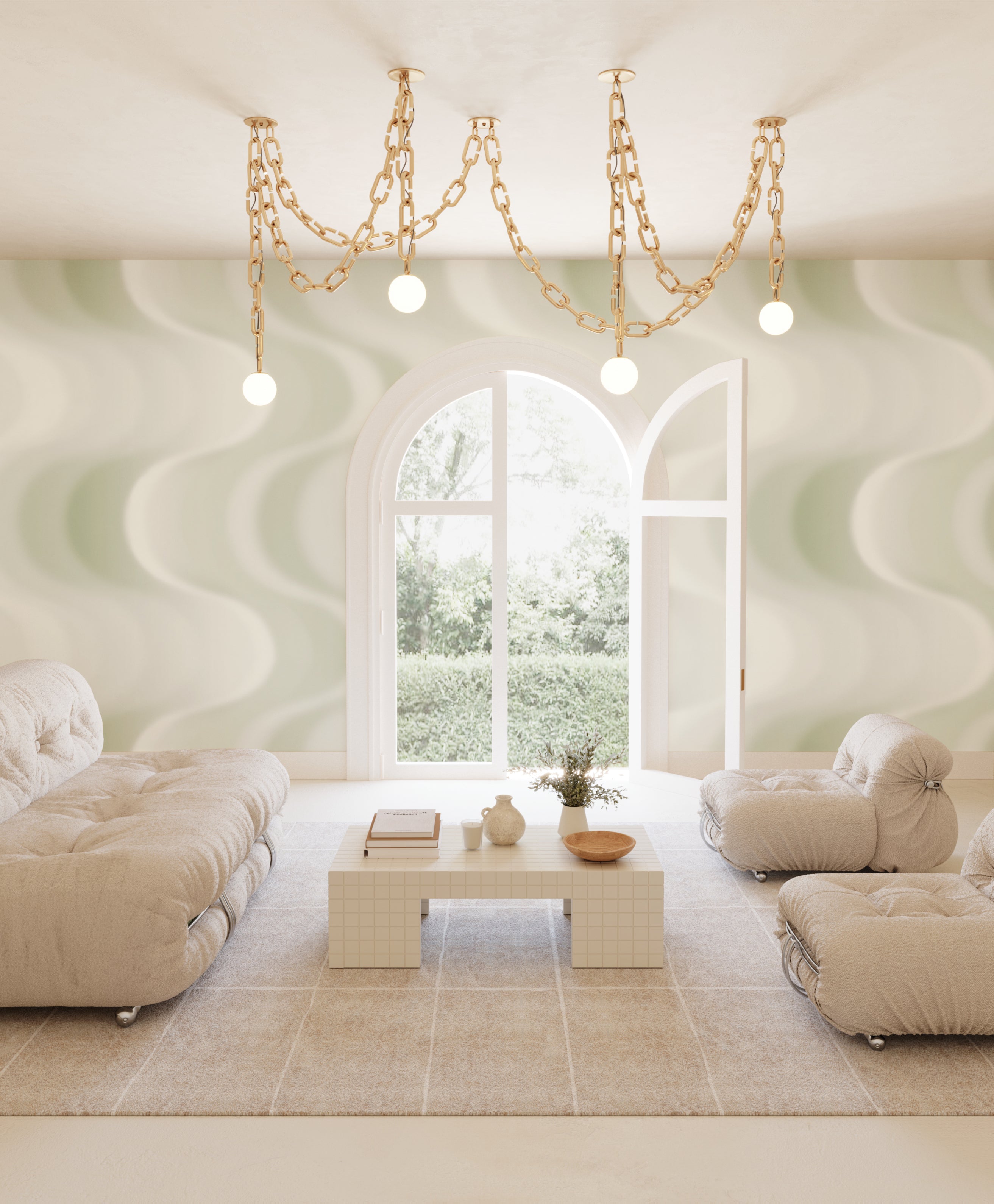 Oceanic© Mural Wallpaper in Fern