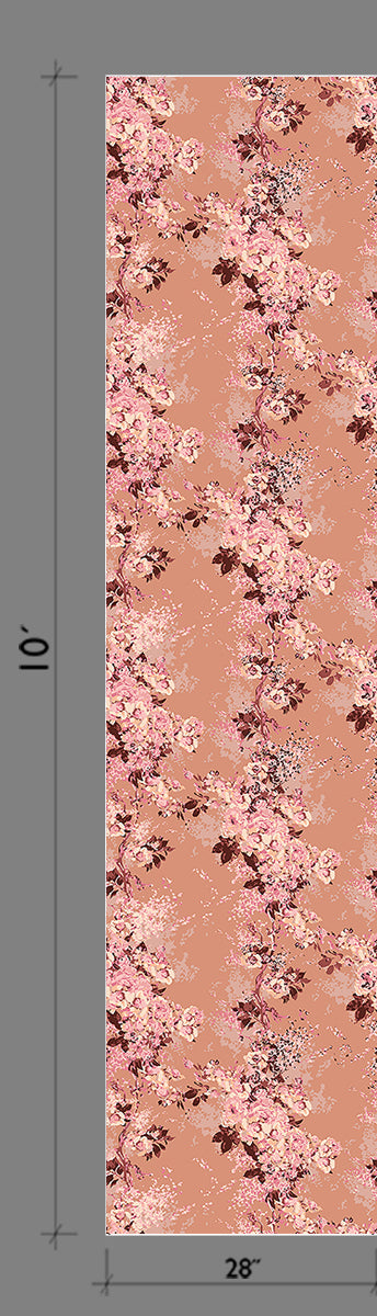 Prairie Fleur© Wallpaper in Peach