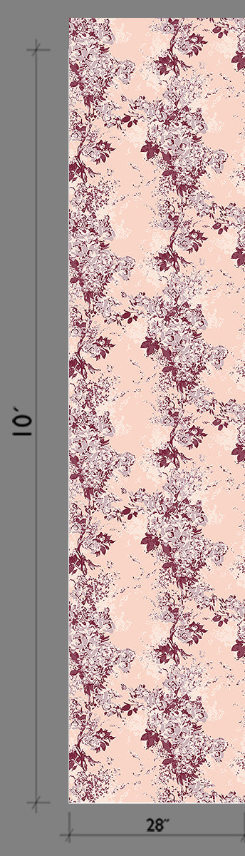 Prairie Fleur© Wallpaper in Plum