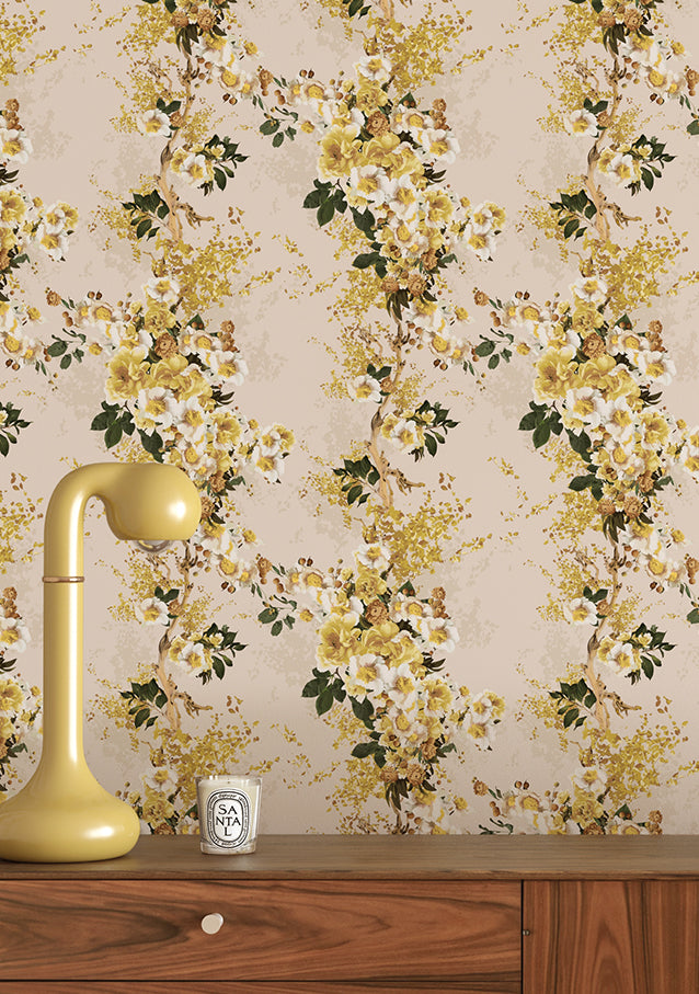 Prairie Fleur© Wallpaper in Sunny