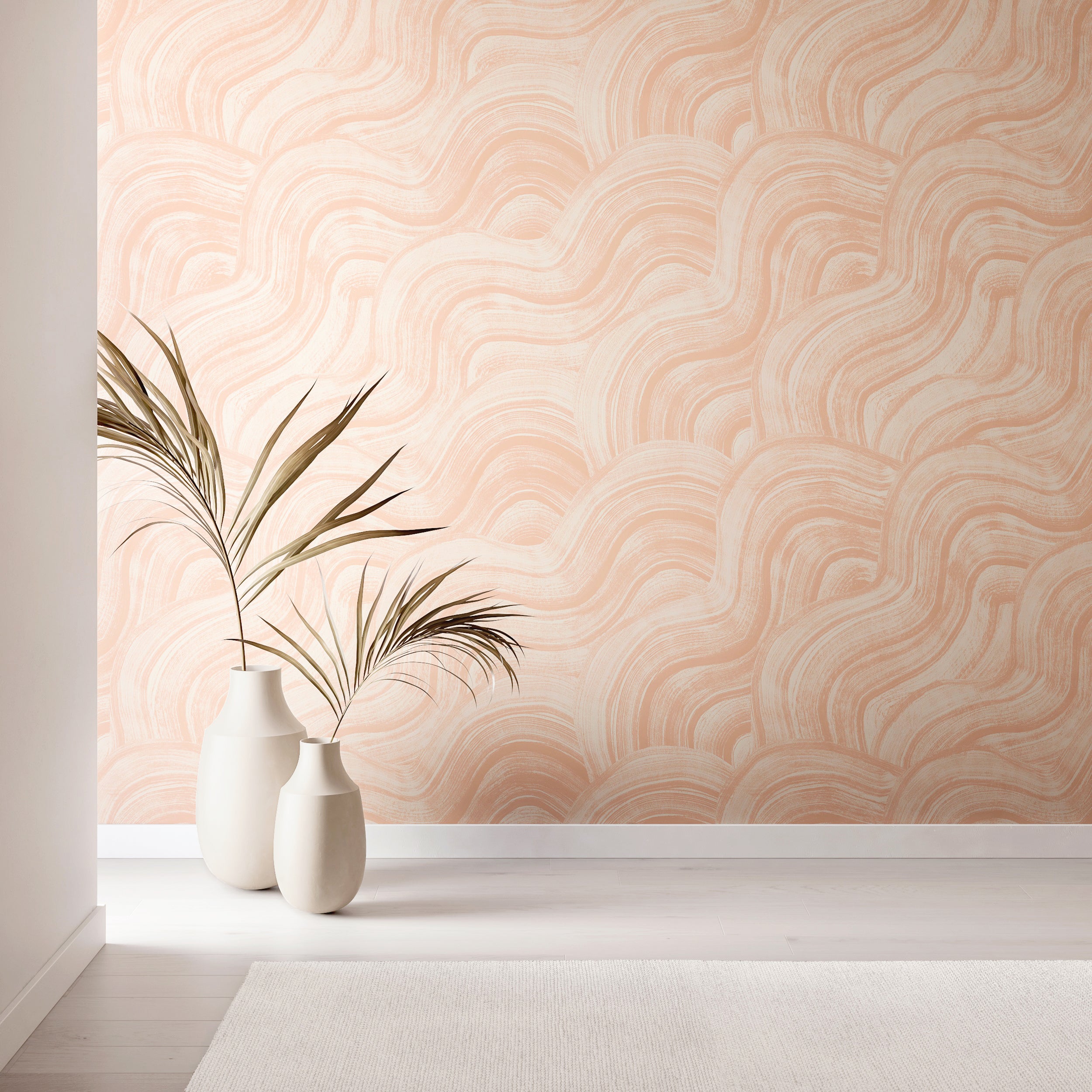 Sediment #2© Wallpaper in Peach