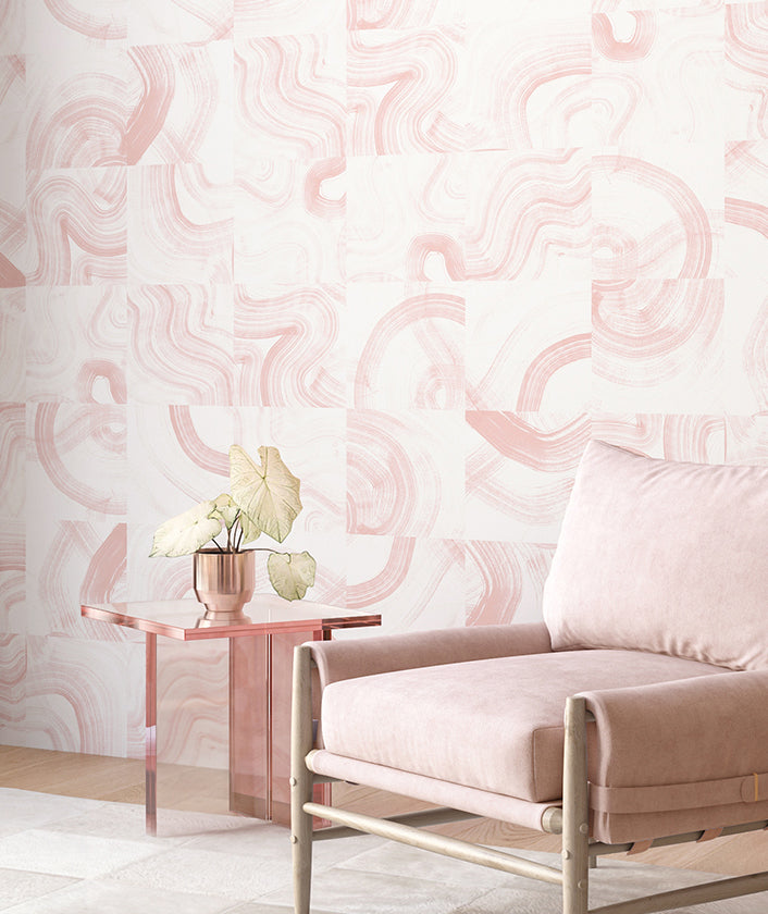 Sediment #3© Wallpaper in Blush
