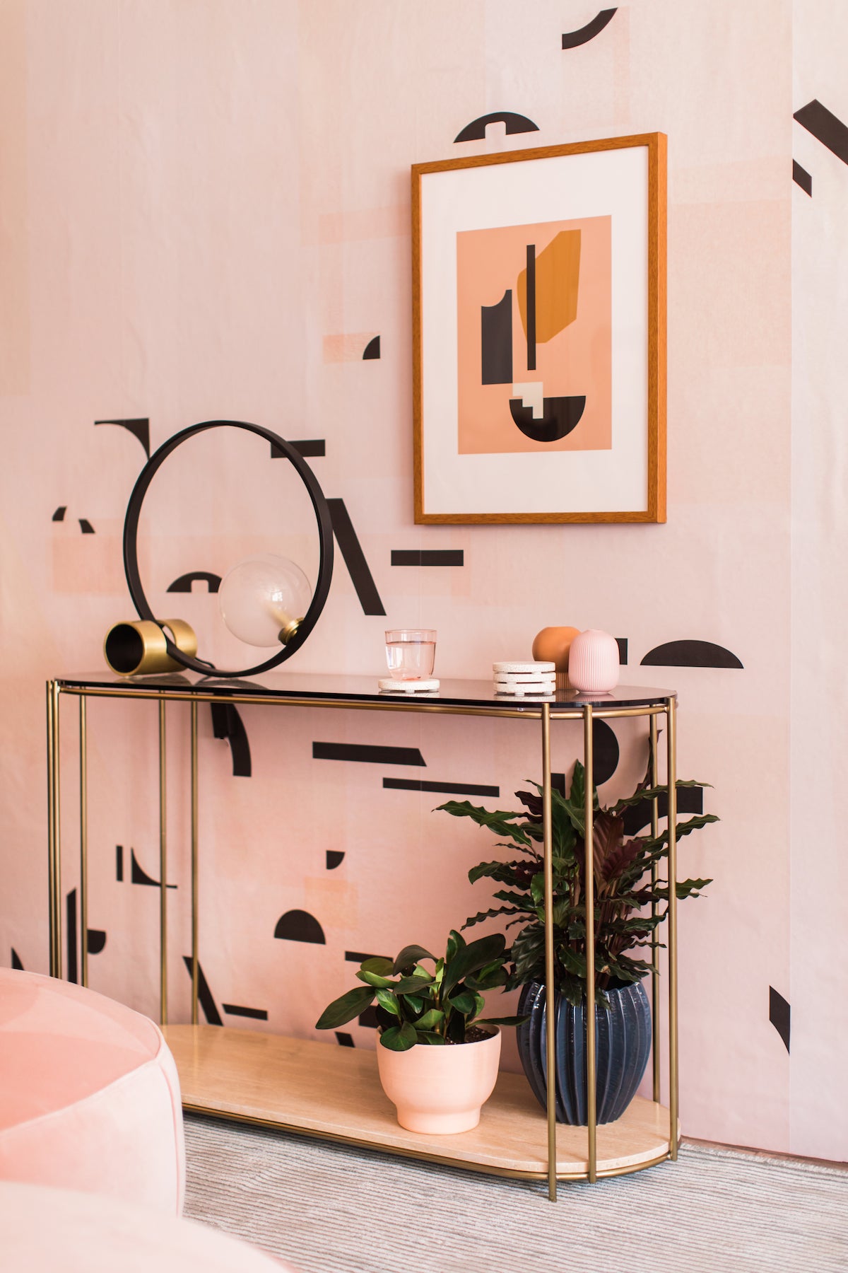 Shape Shifter© Mural Wallpaper in Blush