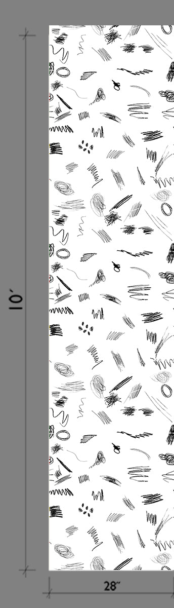 Scribble© Wallpaper in Black + White