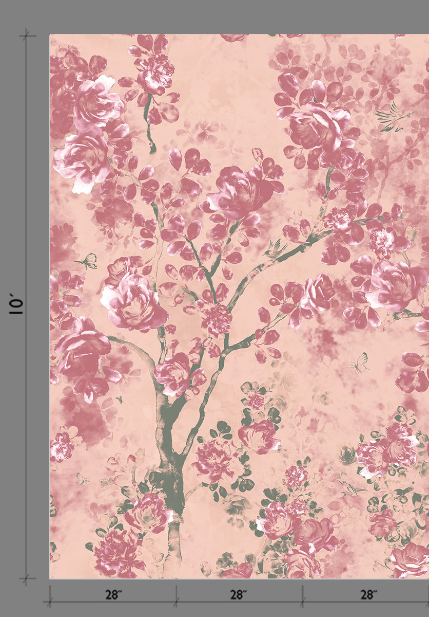 The Eden© Mural Wallpaper in Mauve from drop it MODERN.