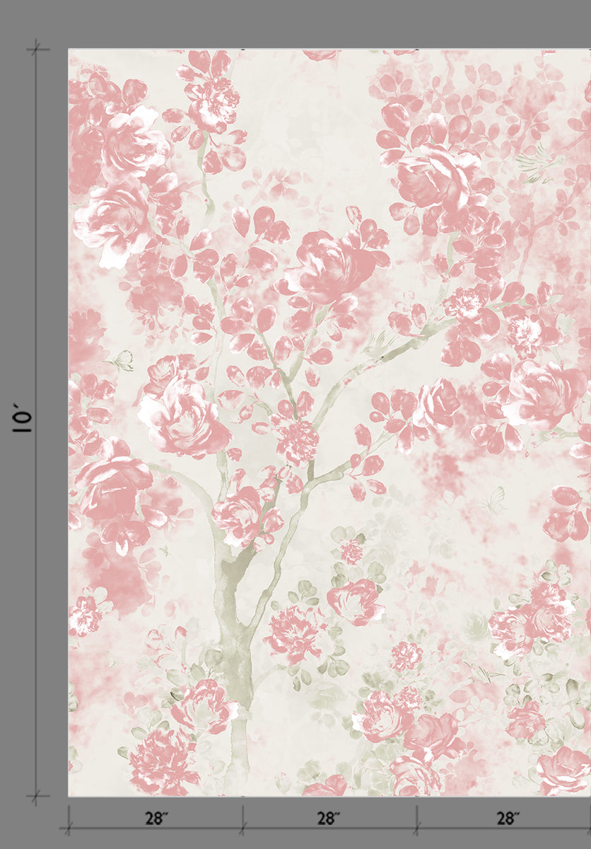 The Eden© Mural Wallpaper in Petal from drop it MODERN.