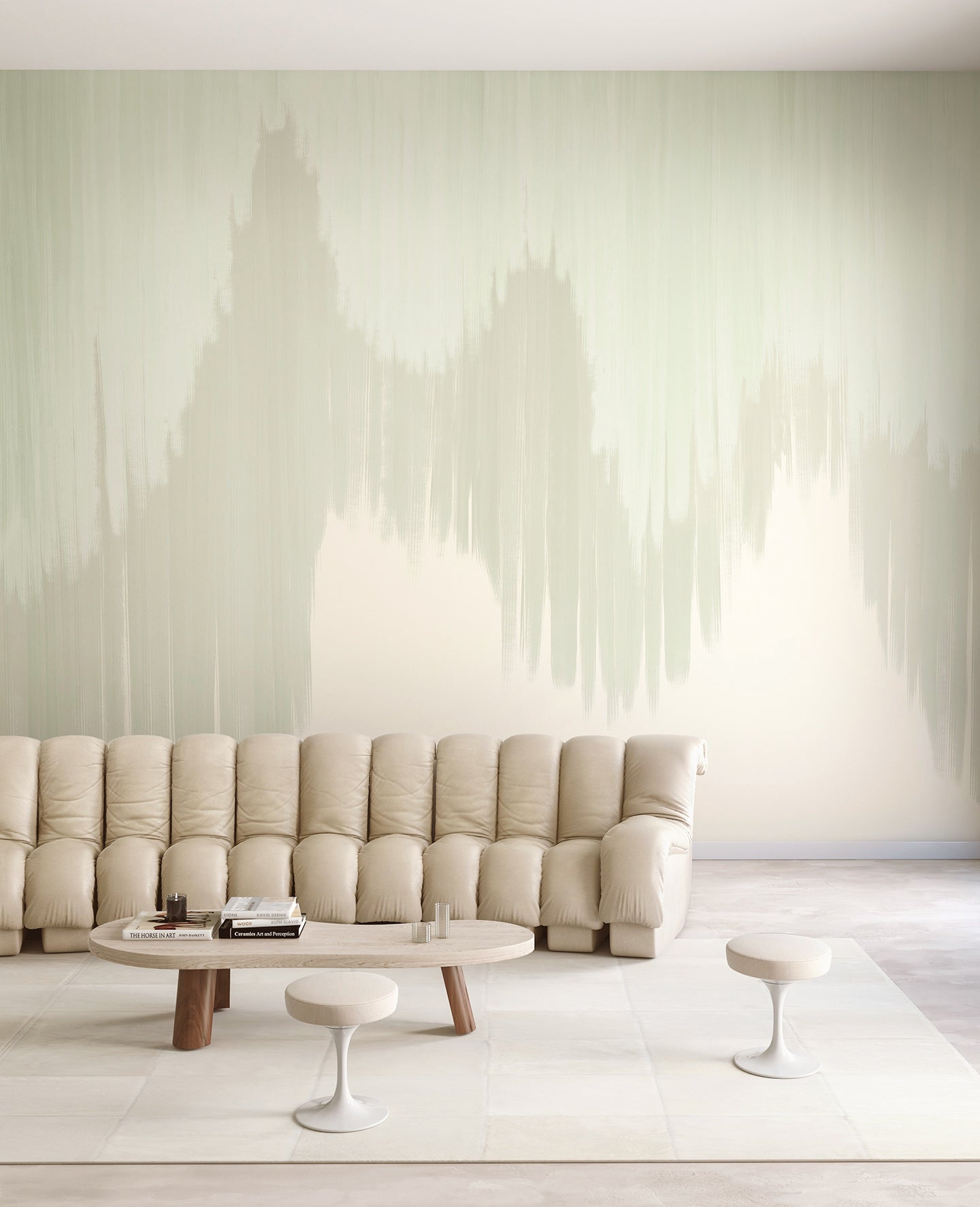 Wavelength© Mural Wallpaper in Mint