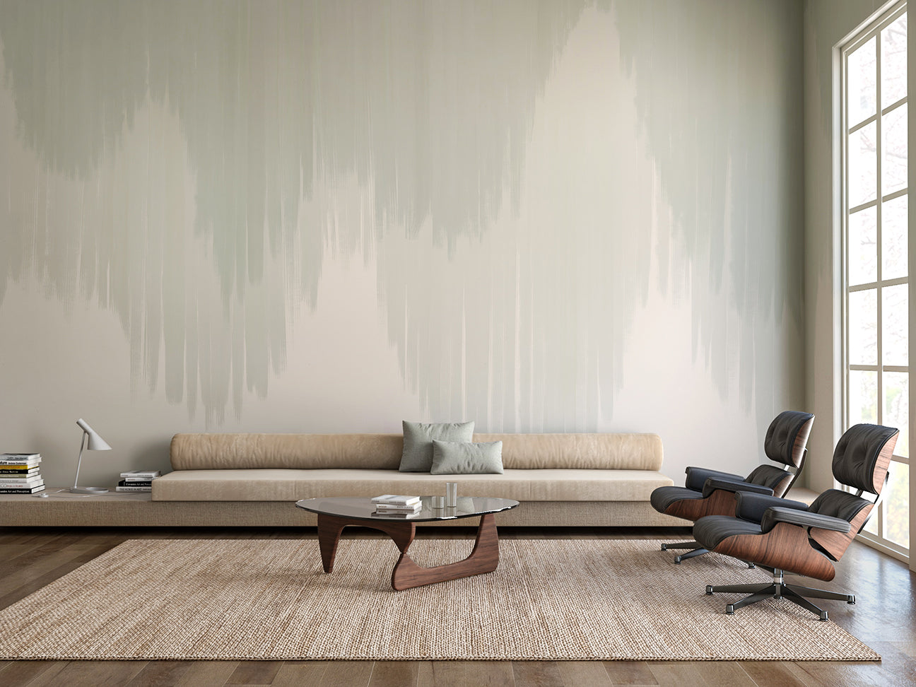 Wavelength© Mural Wallpaper in Moss
