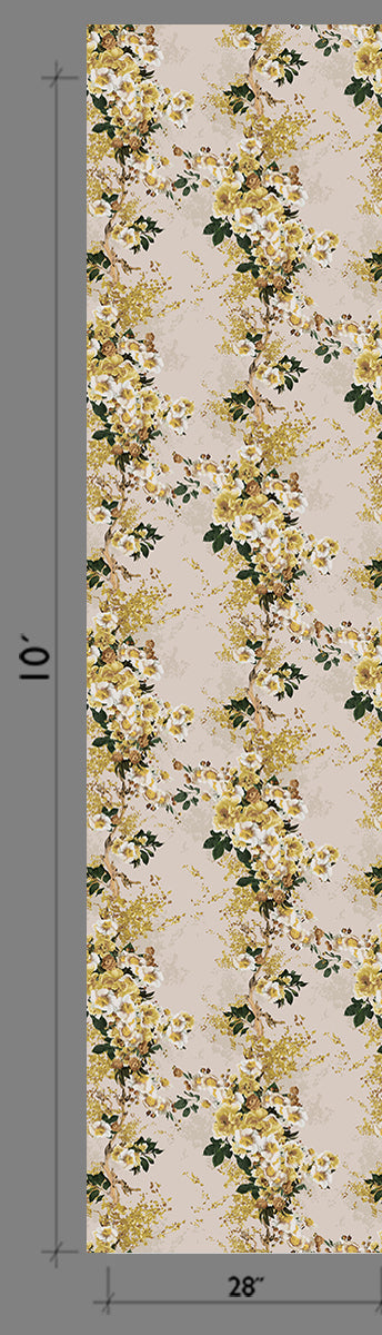 Prairie Fleur© Wallpaper in Sunny