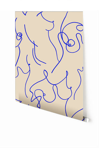 Bosom© Wallpaper in Cobalt