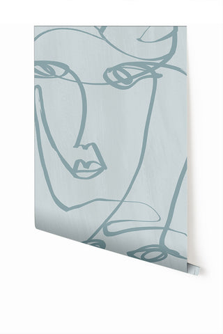 Femme© Wallpaper in Chalk Blue