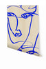 Femme© Wallpaper in Cobalt