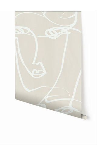 Femme© Wallpaper in Cremé