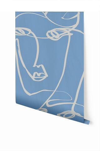 Femme© Wallpaper in French Blue