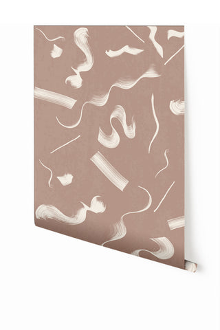 Fusilli© Wallpaper in terracotta