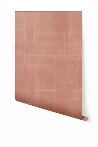 Jigsaw© Mural Wallpaper in Terracotta