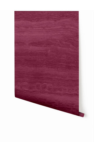 Limestone© Mural Wallpaper in Berry