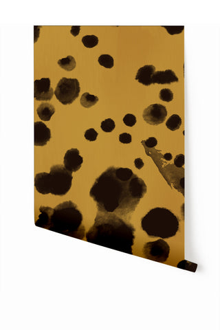 Midnight Oil MURAL© Wallpaper in Mustard