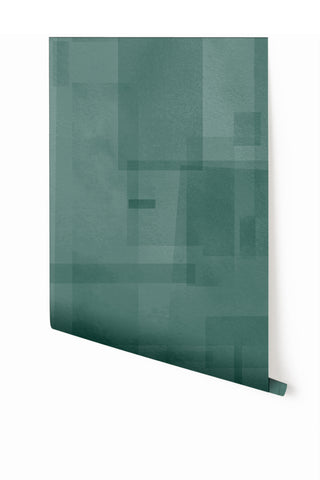 Papier Máché © Mural Wallpaper in Teal