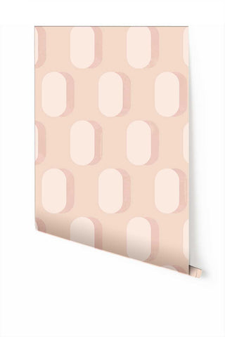 Pillbox© Wallpaper in Blush