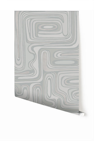 Playhouse© Mural Wallpaper in Dusty Grey