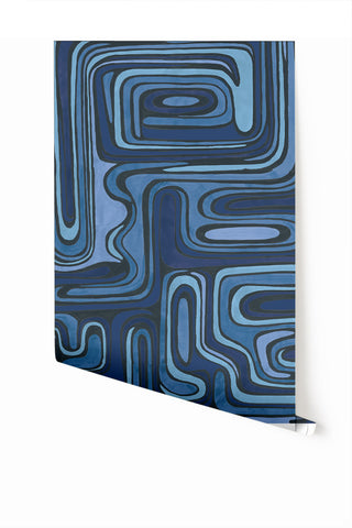 Playhouse© Mural Wallpaper in Navy