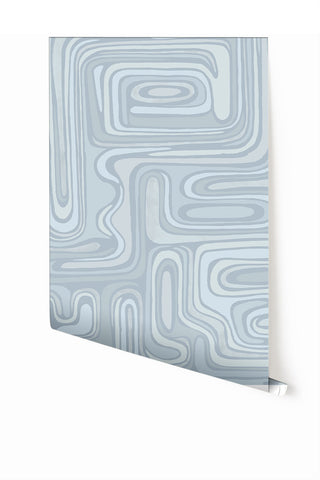 Playhouse© Mural Wallpaper in Pale Blue