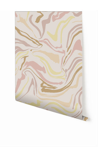 Primal© Multi Mural Wallpaper in Mauve