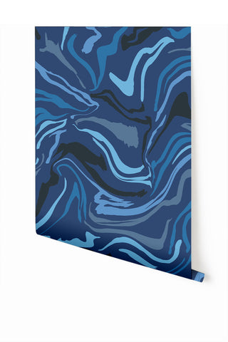 Primal© Multi Mural Wallpaper in Navy