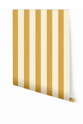 Santorini© Mural Wallpaper in Mustard