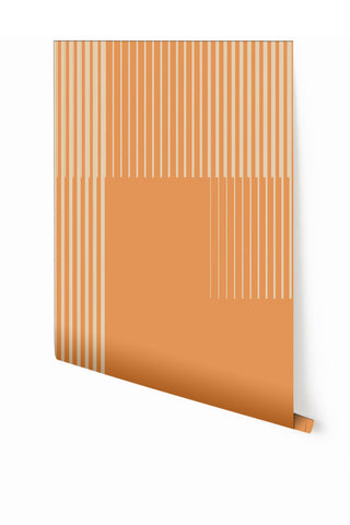 Seismic© Mural Wallpaper in Aperol