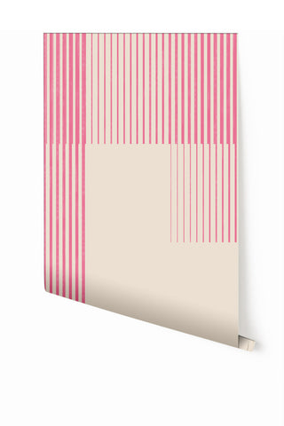 Seismic© Mural Wallpaper in Magenta