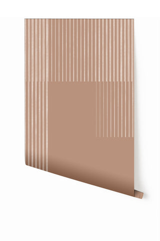 Seismic© Mural Wallpaper in Terracotta