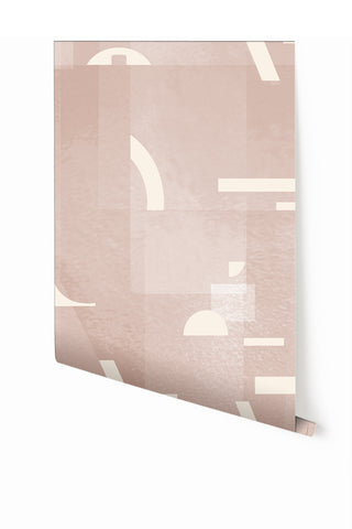 Shape Shifter© Mural Wallpaper in Guava