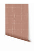 Stitch© Mural Wallpaper in terracotta