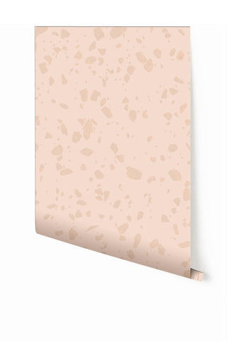 Terrazzo II© Wallpaper in Blush