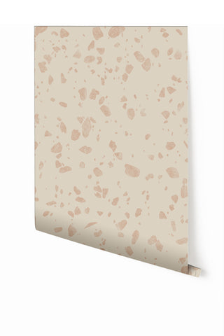 Terrazzo II© Wallpaper in Macaroon