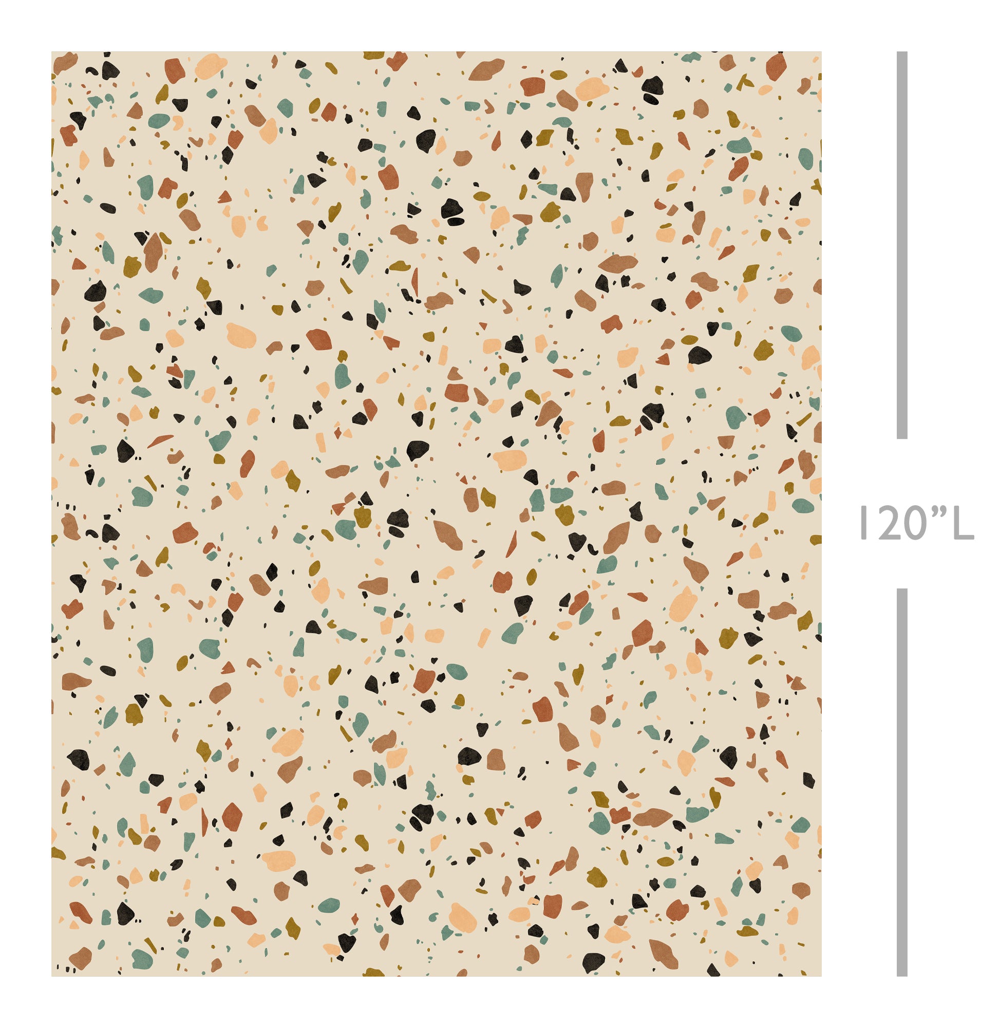 Terrazzo II© Wallpaper in Multicolor Creme