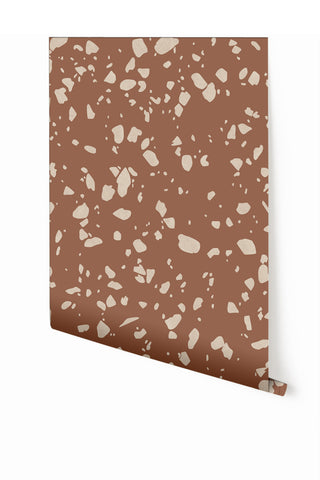 Terrazzo II© Wallpaper in Sienna