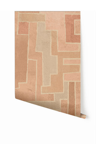 Tetris© Mural Wallpaper in Clay