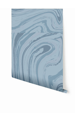 Crystalline© Wallpaper in Denim