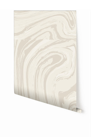 Crystalline© Wallpaper in Putty