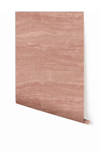 Travertine© Mural Wallpaper in Terracotta