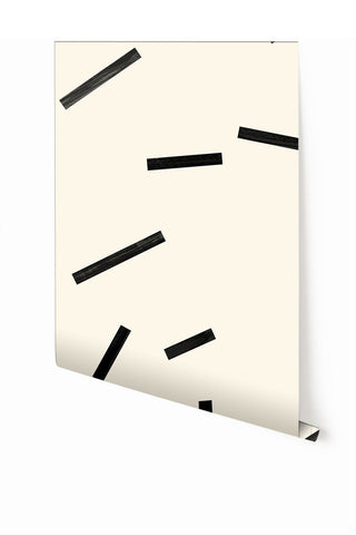 Ziti© Mural Wallpaper in Black + Cremé