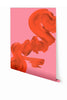 Abstract Art© Mural Wallpaper in Fuchsia