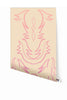 Side Saddle© Wallpaper in Antique Rose