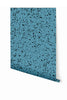 Memphis© Wallpaper in Aqua Net + Black