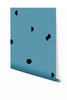 Mezzaluna© Wallpaper in Aqua Net + Black