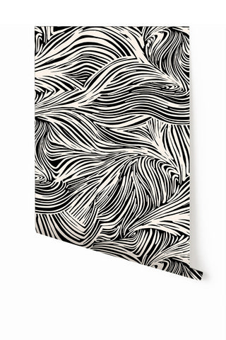 Hay Bale© Wallpaper in Black + Cremé