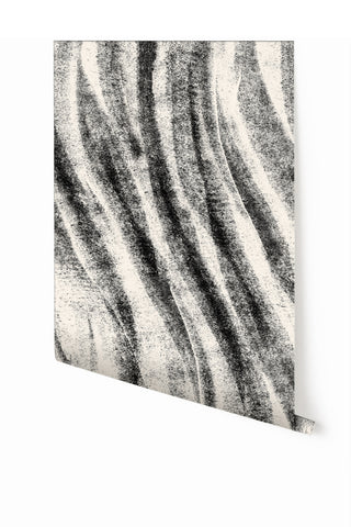 Western Trail© Wallpaper in Black + Cremé